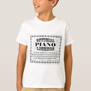 T-shirt Licence de piano