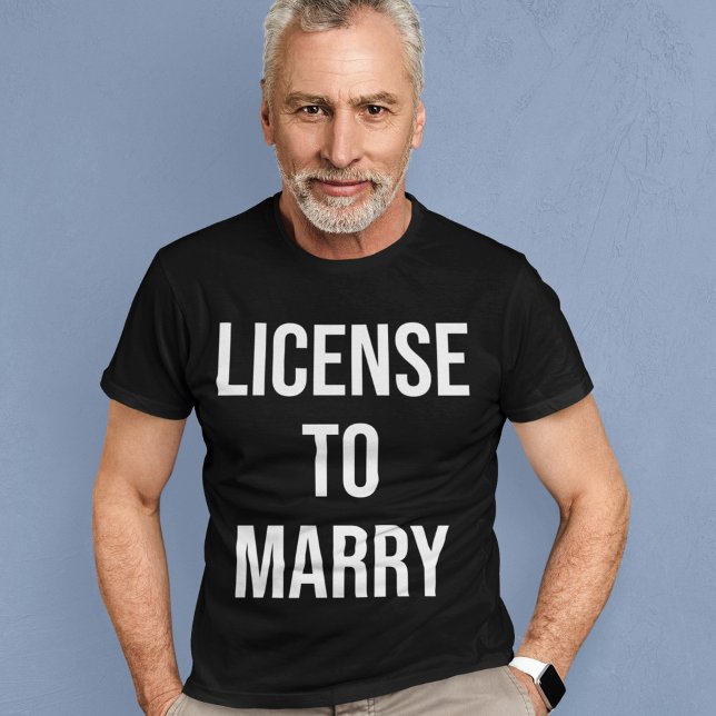 T-shirt Licence Pour Marier Un Mariage Drôle Ordonné Offic (Créateur téléchargé)