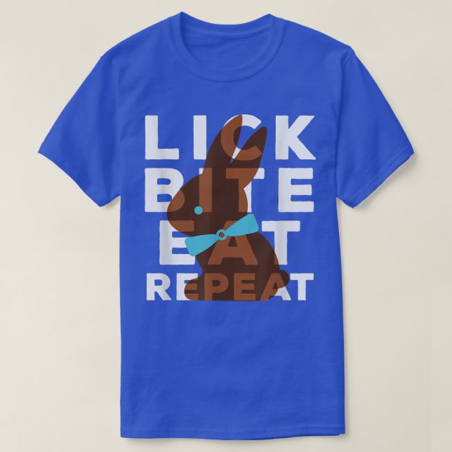 T-shirt Lick Bite Manger Répéter Funny Pâques Chocolat Lap (Design devant)