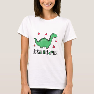 T-shirt Lickalottapus Dinosaur Avec Coeurs Drôle Lesbienne