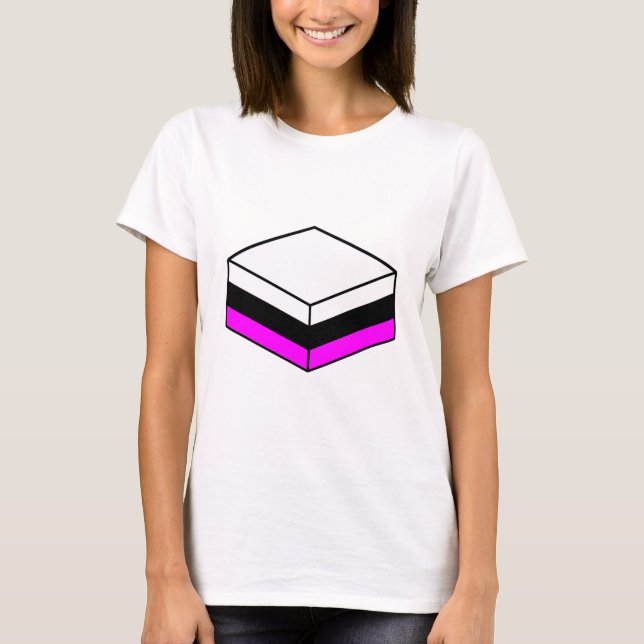 T-shirt Licorice All Sort - Blanc, Noir et Magenta (Devant)