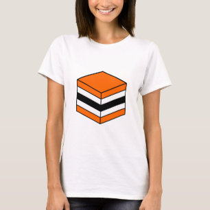 T-shirt Licorice All Sort - orange, blanc et noir