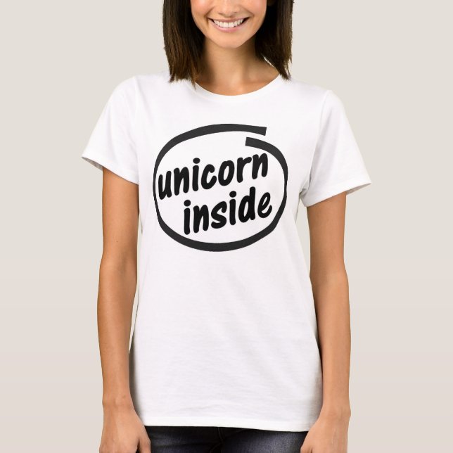 T-shirt Licorne à l'intérieur (Devant)