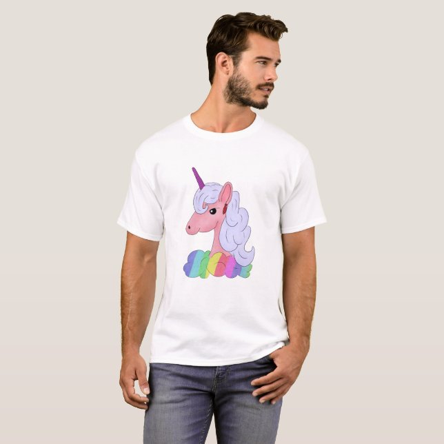 T-shirt Licorne arc-en-ciel (Devant entier)