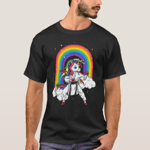 T-shirt Licorne Arc-en-Ciel Classique Karaté Taekwondo MMA