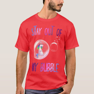 T-shirt Licorne Arc-en-ciel Reste en dehors de mon garçon