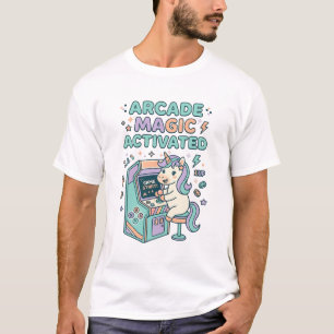 T-shirt Licorne Arcade Magie Activée Produit Tendance Grap
