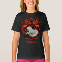 Licorne blanche Fractale rouge Cheval de fantaisie