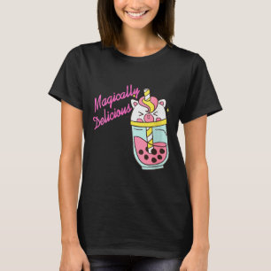 T-shirt Licorne Boba Kawaii Magiquement Délicieuse pour Fe