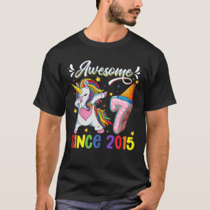 T-shirt Licorne Dabbing 7ème Anniversaire Incroyable 2015 