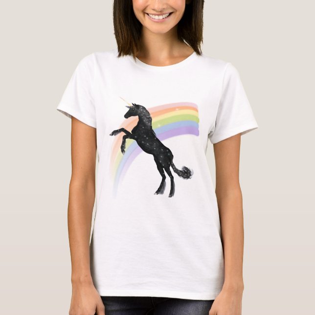 T-shirt Licorne d'arc-en-ciel (Devant)