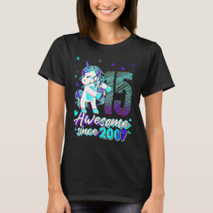 T-shirt Licorne de 15 ans Flossing Anniversaire de 15 ans