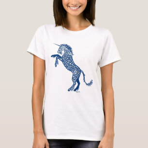 T-shirt Licorne de bleu de Knotwork