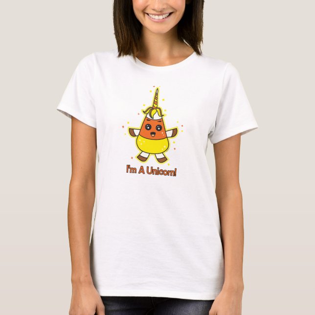 T-shirt Licorne de bonbons au maïs (Devant)