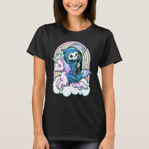 T-shirt Licorne de la Faucheuse Pastel Goth Emo Art de squ