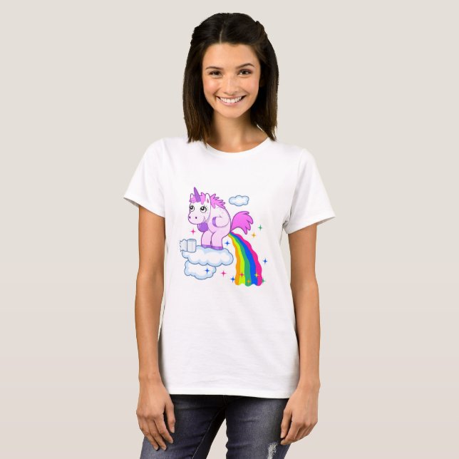 T-shirt Licorne de Pooping (Devant entier)