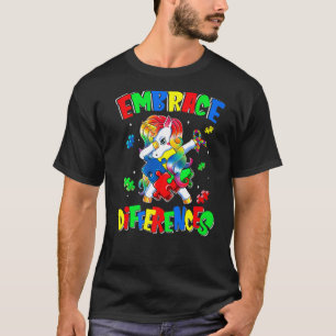 T-shirt Licorne de puzzle de dabbing de différences d'embr
