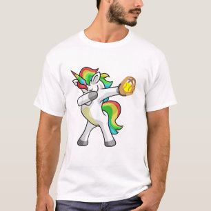T-shirt Licorne de softball qui fait le dab, joueur drôle 
