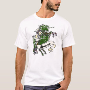 T-shirt Licorne de tartan de Duncan