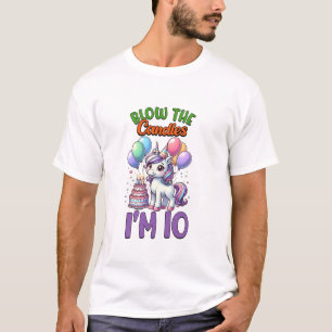 T-Shirt Licorne Enfants 10ème Anniversaire Garçon 