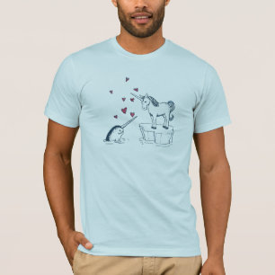 T-shirt Licorne et Narwhal, véritable pièce en t d'amour