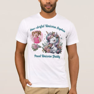 T-shirt Licorne Florale Magique Incroyable pour le 1er Ann