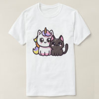 Licorne Kawaii et Chat Noir Dessin Fantastique Mig