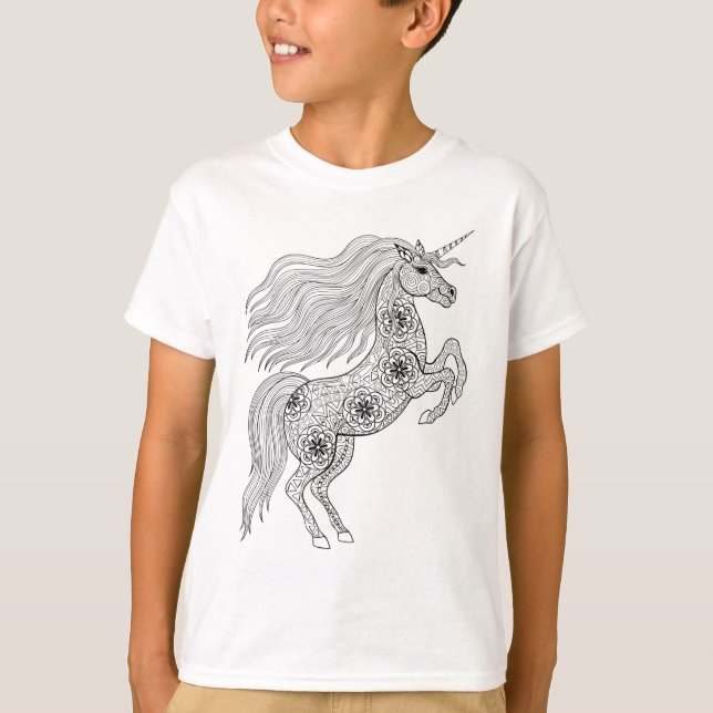 T-shirt Licorne magique inspirée (Devant)
