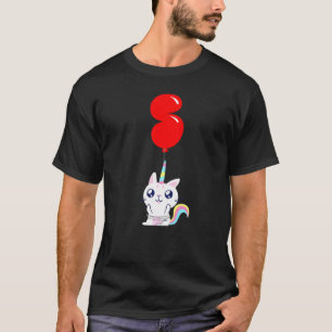 T-shirt Licorne Mignonne Chat 5ème Anniversaire Fète de