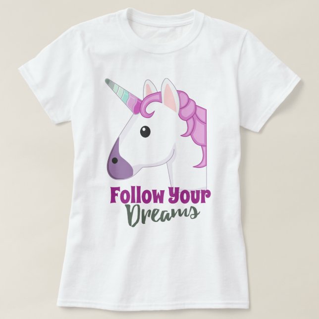 T-shirt Licorne mignonne d'emoji (Design devant)