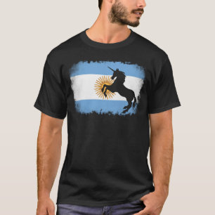T-shirt Licorne mythique drapeau vintage Argentine cheval