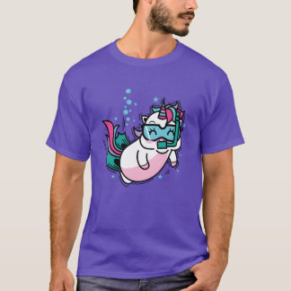 T-shirt Licorne Plongeant Créature Mythique Sport fille fa