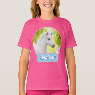 T-shirt Licorne Poney Blanc