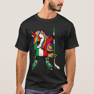 T-shirt Licorne qui dabe Italie Fans de hockey sur glace M