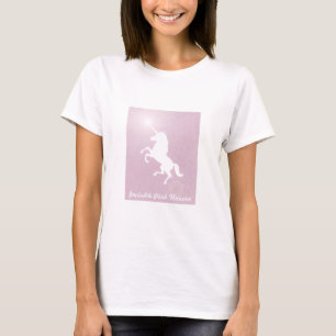 T-shirt Licorne rose invisible