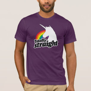 T-SHIRT LICORNE TOTALEMENT DROITE - BLANC - .PNG