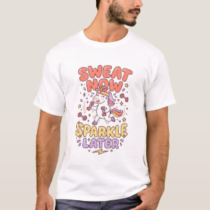 T-shirt Licorne Transpiration Maintenant Paillettes Plus T