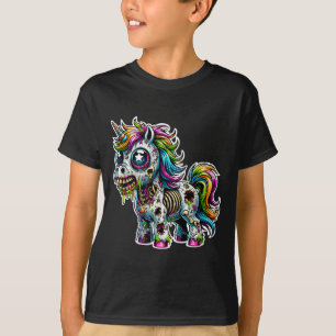 T-shirt Licorne Zombie Halloween Horreur Monstre Effrayant