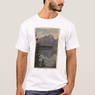 T-shirt L'Idaho - réflexion grande de Teton sur le lac