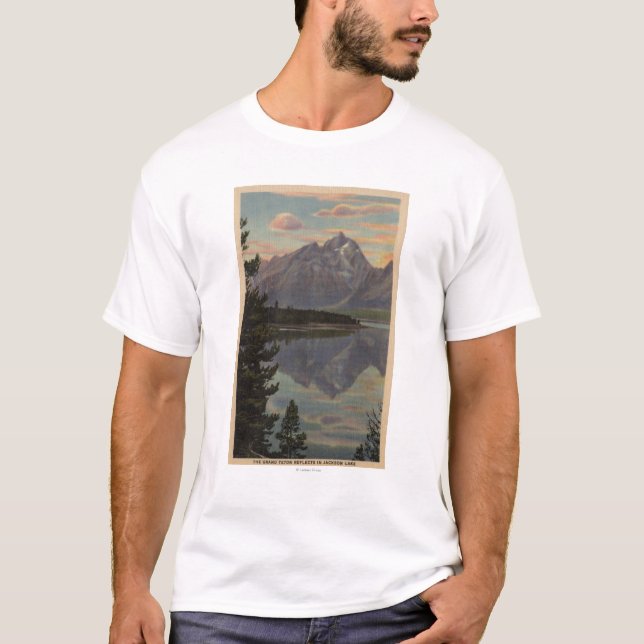 T-shirt L'Idaho - réflexion grande de Teton sur le lac (Devant)
