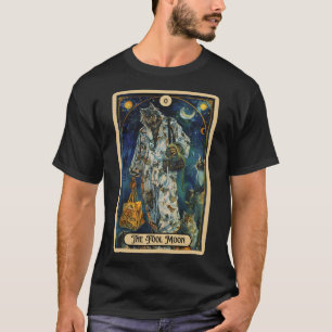 T-shirt L'idiot de la lune Werewolf (l'idiot) Tarot d'Hall
