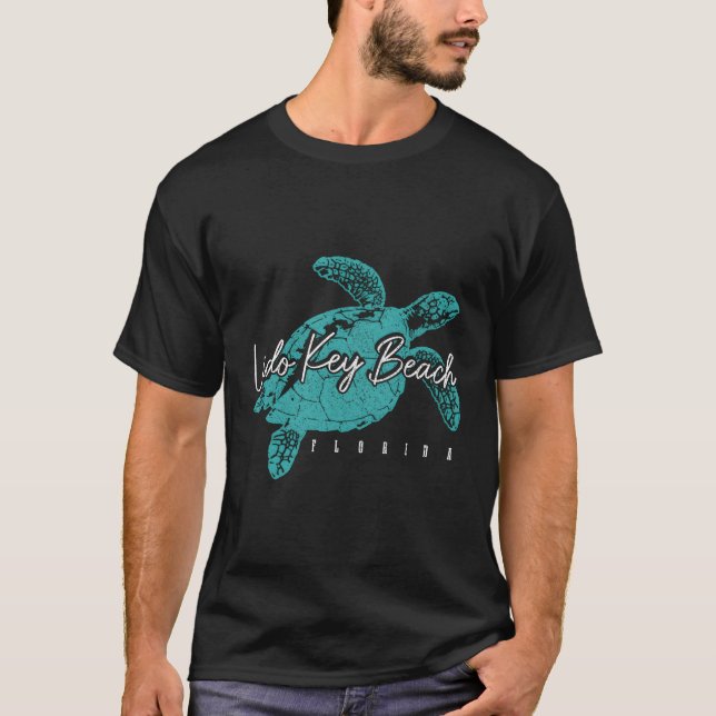 T-shirt Lido Key Beach Floride Fl Sea Turtle Plongée sous- (Devant)