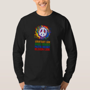 T-shirt Lieu De Naissance Terre Élevent Humains Contre Les