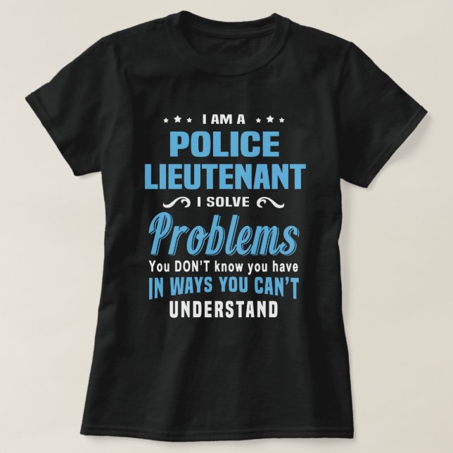 T-shirt Lieutenant de police (Design devant)