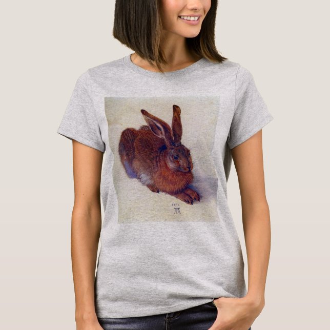 T-shirt Lièvre jeune par Albrecht Durer, Art Renaissance (Devant)