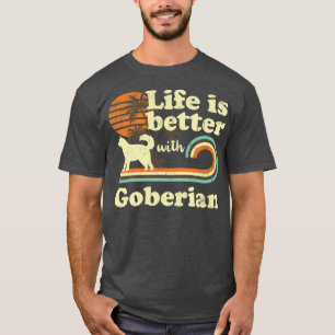 T-shirt Life Better Goberian Vintage Chien Maman Papa