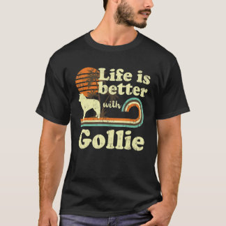 T-shirt Life Better Gollie Vintage Chien Maman Papa