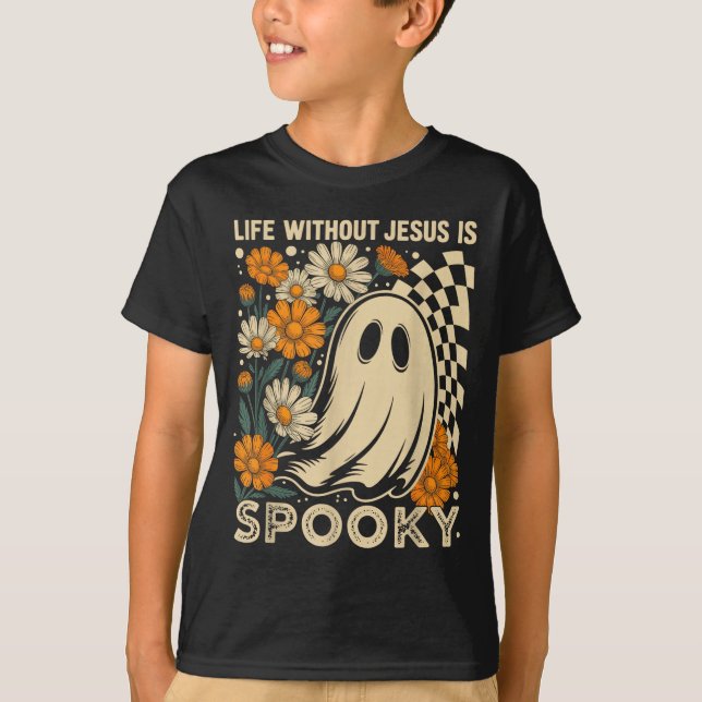 T-shirt Life Without Jesus Is Soky Floral Christian Hallow (Devant)