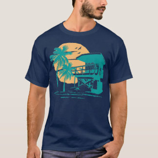 T-shirt Lifeguard Lookout Sunrise Turquoise Beach Graphism