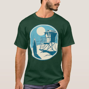 T-shirt Lifeguard Stand Beach Surf board Retro Vibe Surf